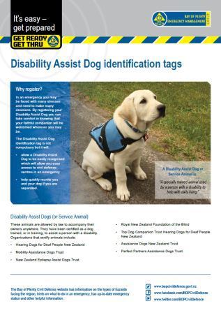 Disability Assist Dog Identification Tags